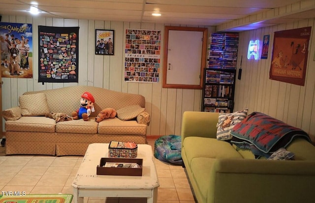 3219 Dungannon Rd, Coeburn, VA 24230 - tiled living room with wooden walls