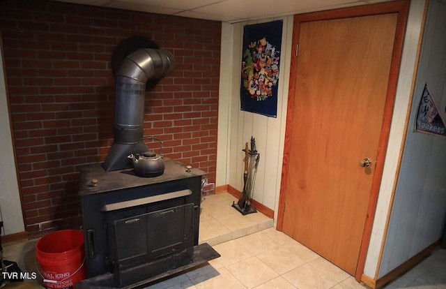 3219 Dungannon Rd, Coeburn, VA 24230 - detailed view of a wood stove and baseboards
