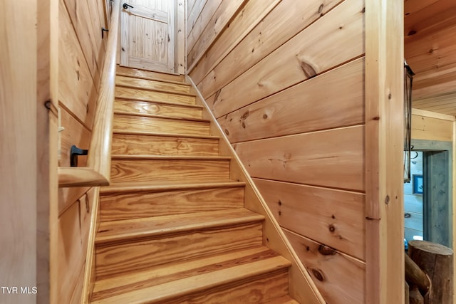 121 Hulse Rd, Jonesborough, TN 37659 - stairs with a relaxing sauna and wood walls
