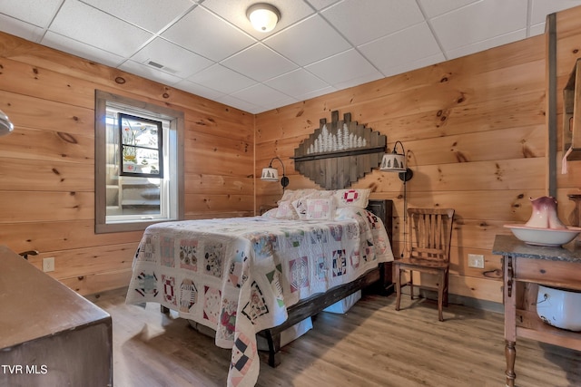 121 Hulse Rd, Jonesborough, TN 37659 - bedroom featuring wooden walls and wood finished floors