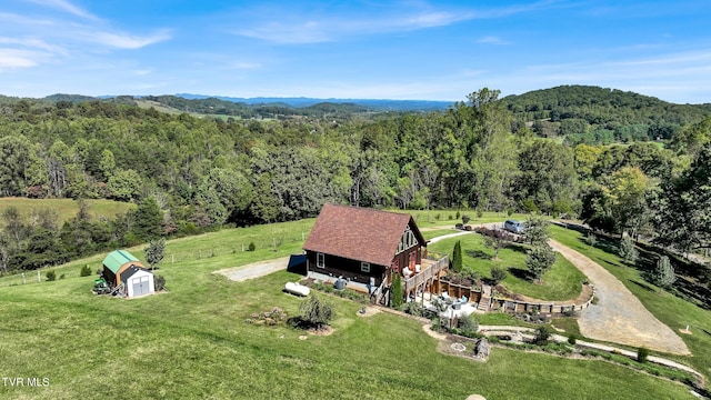 121 Hulse Rd, Jonesborough, TN 37659 - view from above of property featuring a forest and a mountainous background