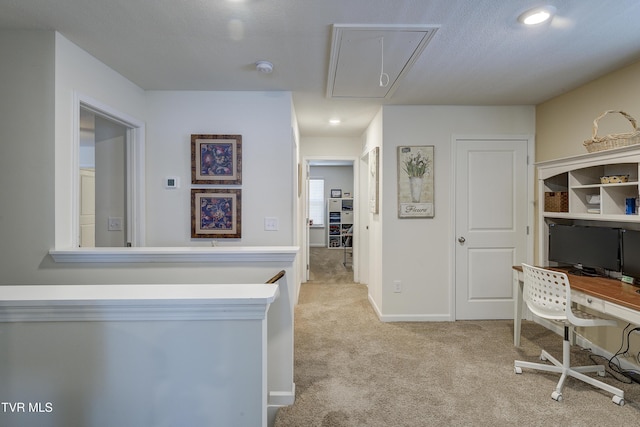 194 Wanderlust Ct, Johnson City, TN 37604 - office with attic access, carpet floors, and recessed lighting