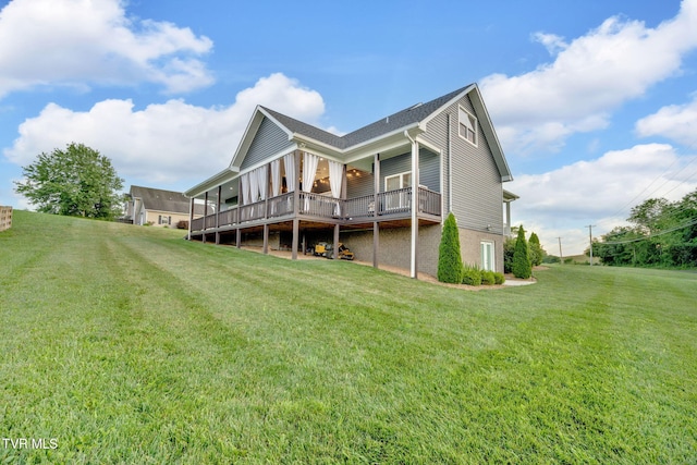 33472 Graceland Ln, Glade Spring, VA 24340 - back of house featuring a yard and a deck