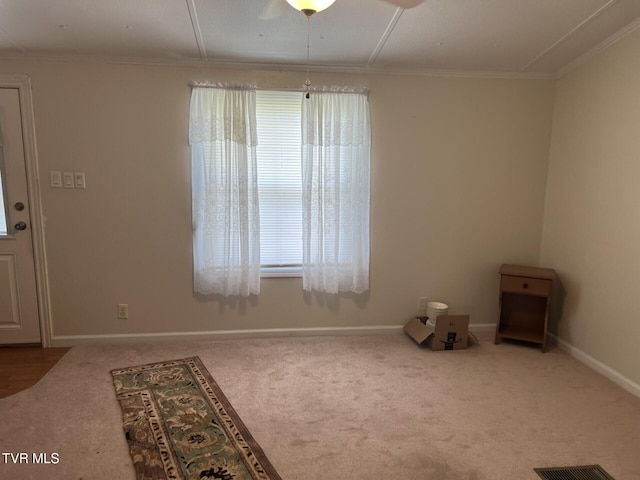 505 NE Lake St, Wise, VA 24293 - carpeted spare room featuring healthy amount of natural light, crown molding, and a ceiling fan