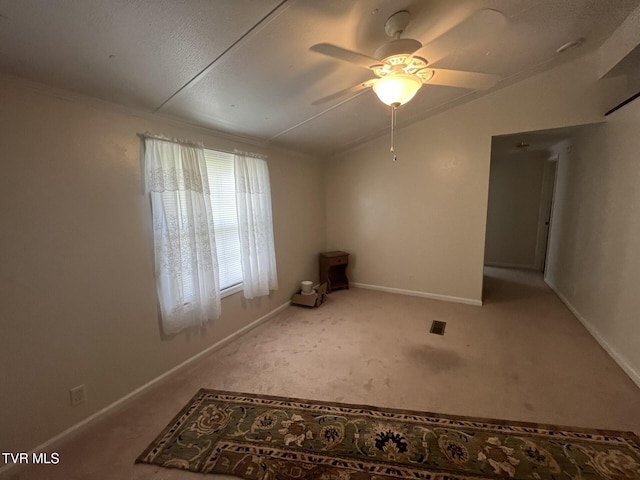 505 NE Lake St, Wise, VA 24293 - carpeted spare room featuring a ceiling fan and ornamental molding