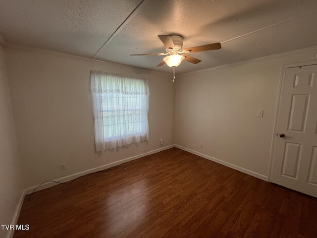505 NE Lake St, Wise, VA 24293 - unfurnished room with wood finished floors, ceiling fan, and crown molding
