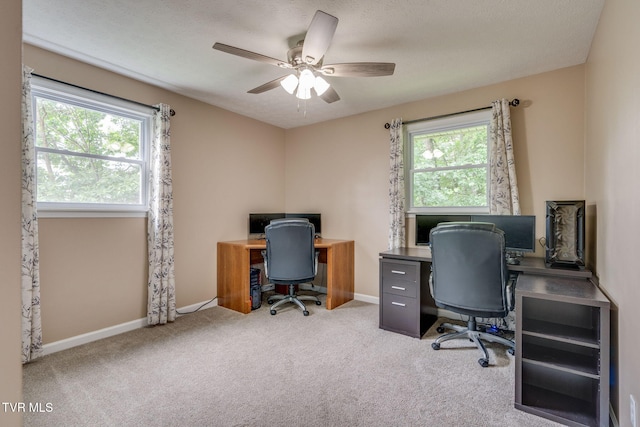 380 Lovelace Loop, Mountain View Loop, Fall Branch, TN 37656 - office featuring ceiling fan and carpet floors
