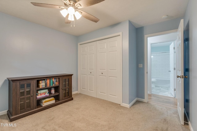 380 Lovelace Loop, Mountain View Loop, Fall Branch, TN 37656 - bedroom with carpet, a closet, and ceiling fan