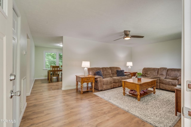 380 Lovelace Loop, Mountain View Loop, Fall Branch, TN 37656 - living room featuring light wood-type flooring and ceiling fan