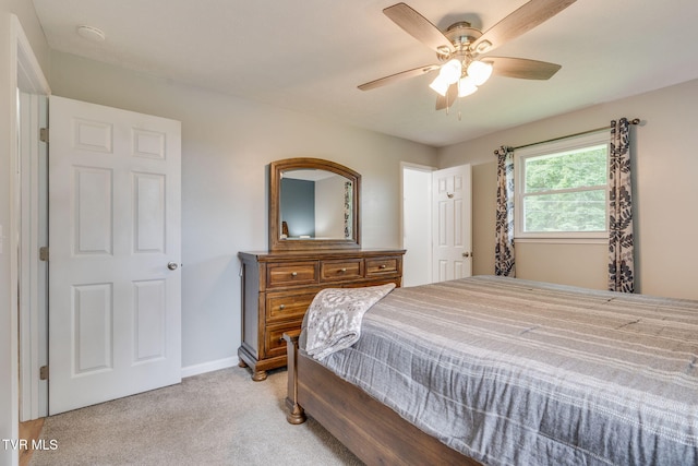 380 Lovelace Loop, Mountain View Loop, Fall Branch, TN 37656 - bedroom with light carpet and ceiling fan