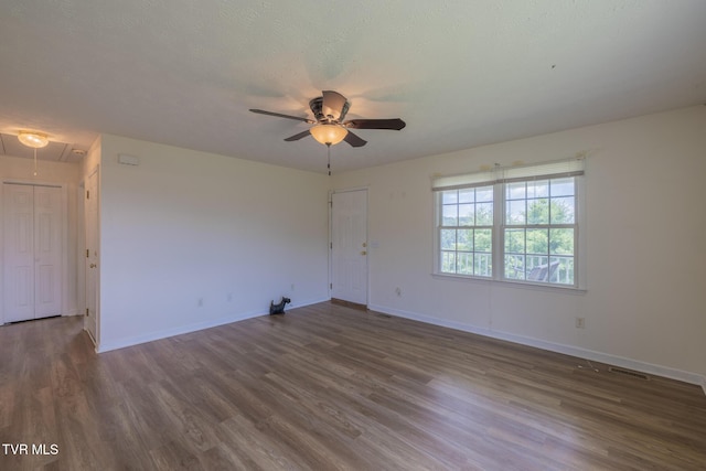 124 Maple Crest Cir, Surgoinsville, TN 37873 - spare room with attic access, ceiling fan, and wood finished floors