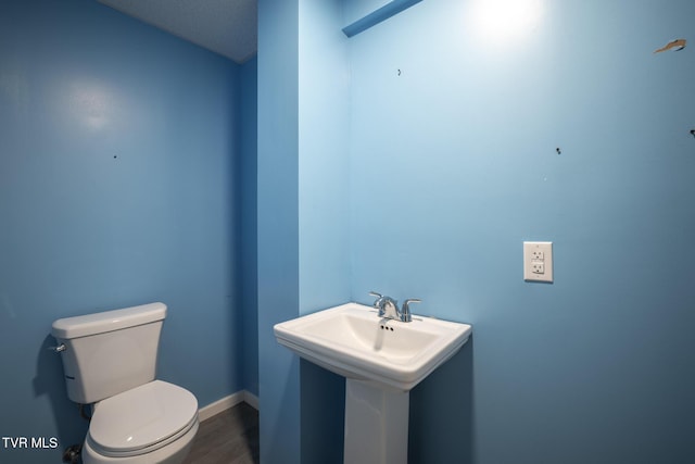 124 Maple Crest Cir, Surgoinsville, TN 37873 - bathroom with toilet and wood finished floors