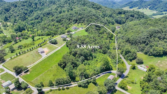 124 Maple Crest Cir, Surgoinsville, TN 37873 - view of property location featuring a heavily wooded area and property boundaries highlighted