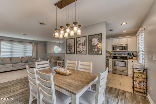 103 Daniels Way, Johnson City, TN 37615 - dining room featuring light wood finished floors and recessed lighting