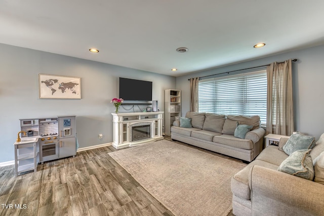 103 Daniels Way, Johnson City, TN 37615 - living room featuring wood finished floors and recessed lighting