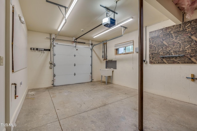 397 Ridgecrest Rd, Jonesborough, TN 37659 - garage featuring a garage door opener and concrete block wall