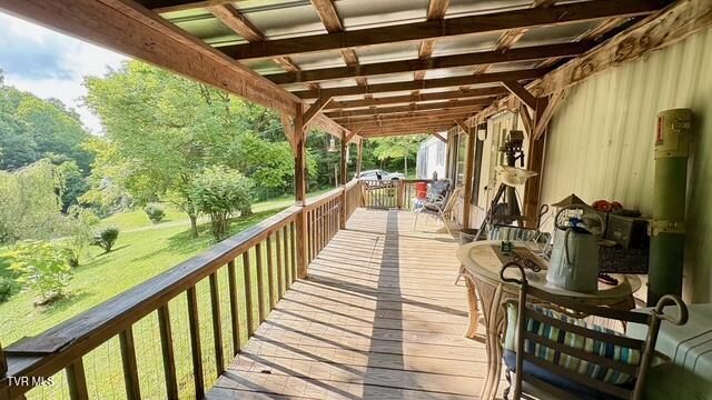 188 Flanary St, Kingsport, TN 37660 - deck with a lawn