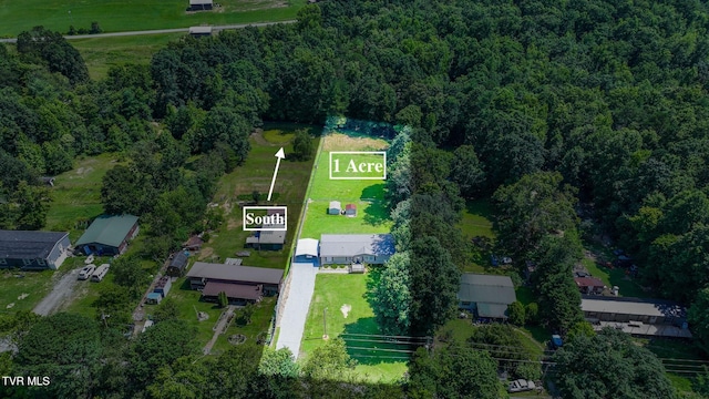1070 Bill Martin Rd, Afton, TN 37616 - view of property location with a heavily wooded area and property parcel outlined