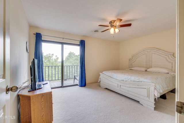 151 Woodcrest Ln Unit 0, Bristol, VA 24201 - bedroom featuring access to outside, carpet flooring, and ceiling fan