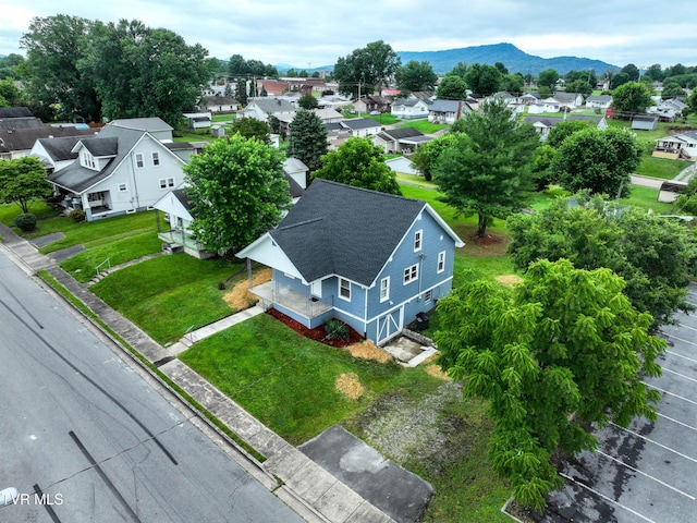 1648 E St, Kingsport, TN 37664 - aerial view of residential area featuring mountains