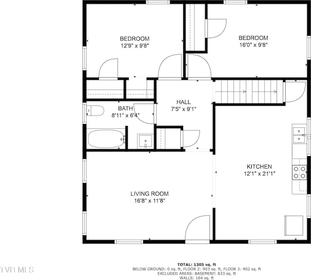 1648 E St, Kingsport, TN 37664 - view of room layout