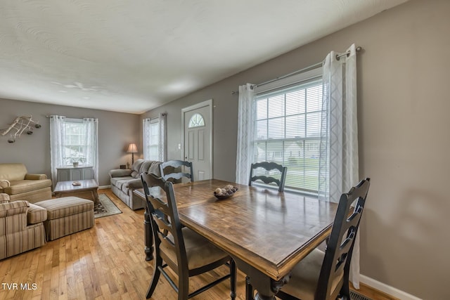 2344 Anderson St, Bristol, TN 37620 - dining room featuring light wood-style floors and baseboards