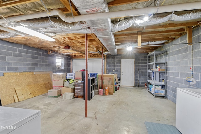 3500 Old Stage Rd, Chuckey, TN 37641 - unfinished basement with washer / clothes dryer