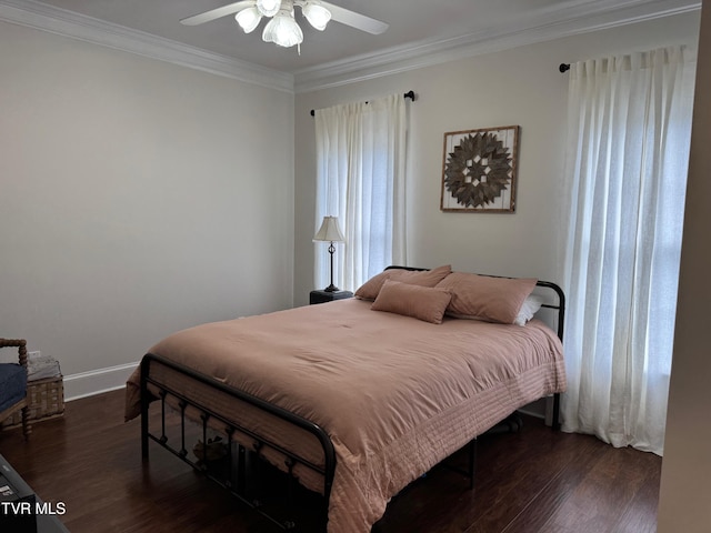 700 NW The Terrace St Unit D, Norton, VA 24273 - bedroom featuring ornamental molding, wood finished floors, and a ceiling fan
