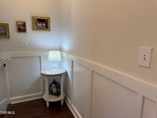 700 NW The Terrace St Unit D, Norton, VA 24273 - detailed view of wood finished floors, a wainscoted wall, and a decorative wall