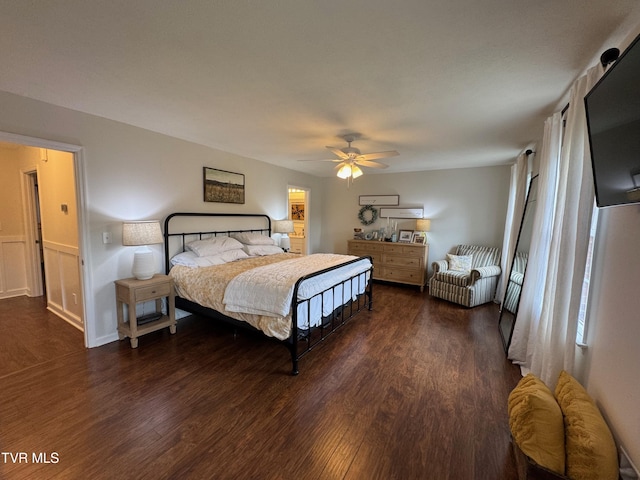 700 NW The Terrace St Unit D, Norton, VA 24273 - bedroom with wood finished floors and a ceiling fan