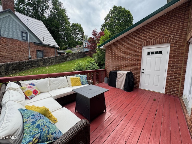 700 NW The Terrace St Unit D, Norton, VA 24273 - deck featuring an outdoor hangout area and a grill