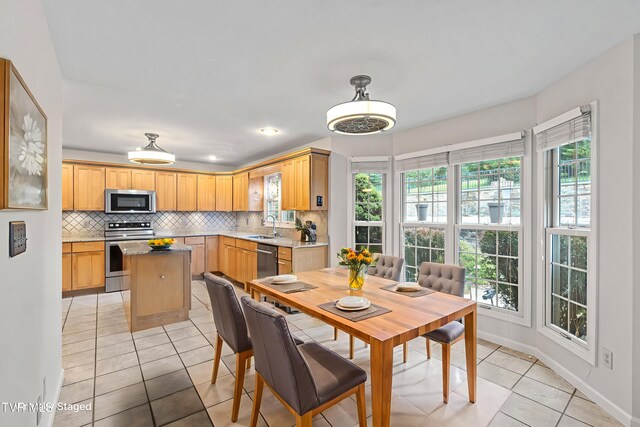 945 Dashaway Rd, Chuckey, TN 37641 - dining room with light tile patterned floors, plenty of natural light, and recessed lighting