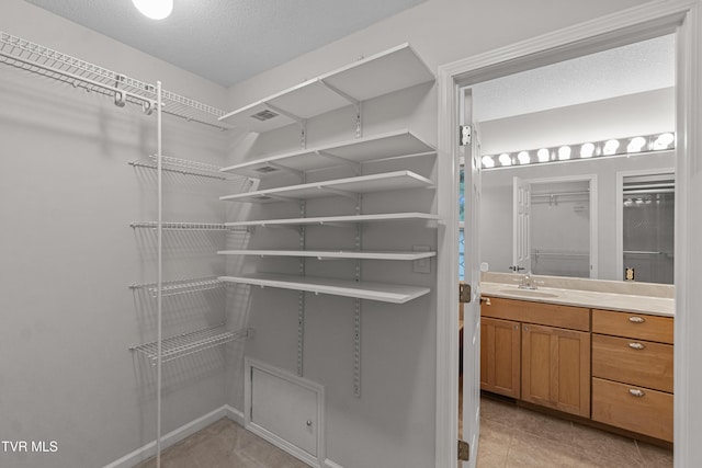 945 Dashaway Rd, Chuckey, TN 37641 - walk in closet featuring a sink and light tile patterned flooring