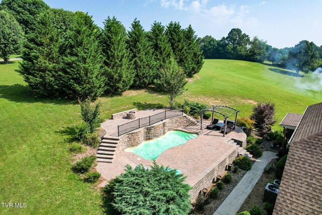 945 Dashaway Rd, Chuckey, TN 37641 - drone / aerial view of a pool area and a golf club