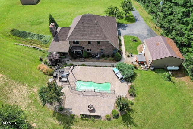 945 Dashaway Rd, Chuckey, TN 37641 - view from above of property with a pool
