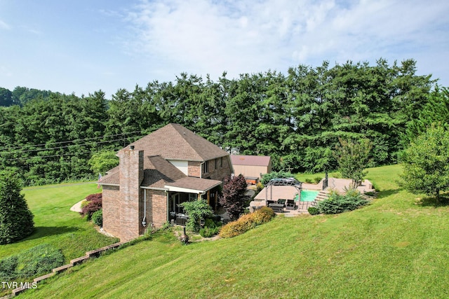 945 Dashaway Rd, Chuckey, TN 37641 - aerial view of property and surrounding area with a forest