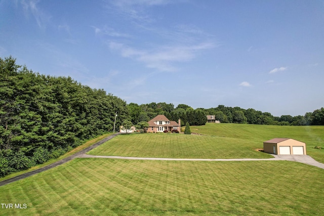 945 Dashaway Rd, Chuckey, TN 37641 - view of grassy yard featuring an outdoor structure and a garage