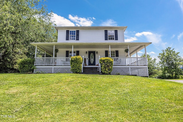 208 Hallock Pl, Abingdon, VA 24210 - farmhouse with a front yard and a porch