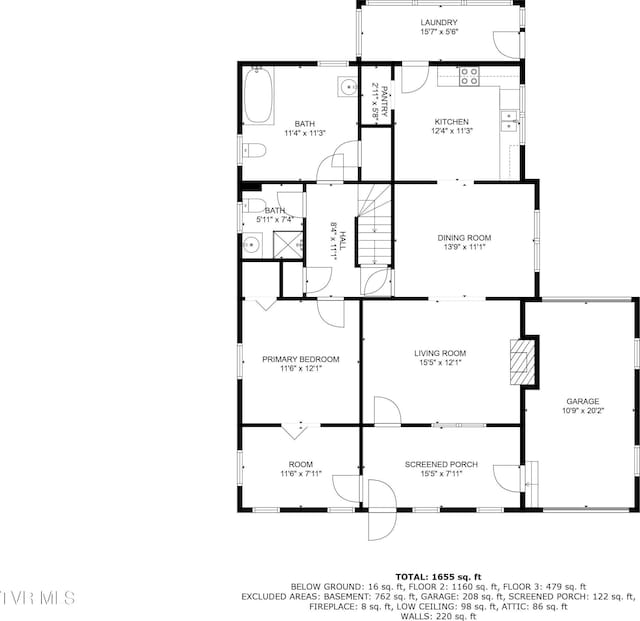 1149 Moorland Ave, Bristol, VA 24201 - view of floor plan / room layout