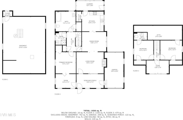 1149 Moorland Ave, Bristol, VA 24201 - view of floor plan / room layout