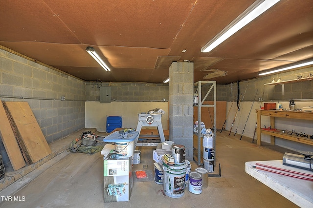 307 Tween Hills Rd, Bristol, TN 37620 - basement featuring electric panel and concrete block wall