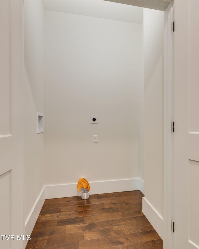 2009 Idle Hour Rd, Kingsport, TN 37660 - laundry room with hookup for an electric dryer, dark wood-style floors, and washer hookup