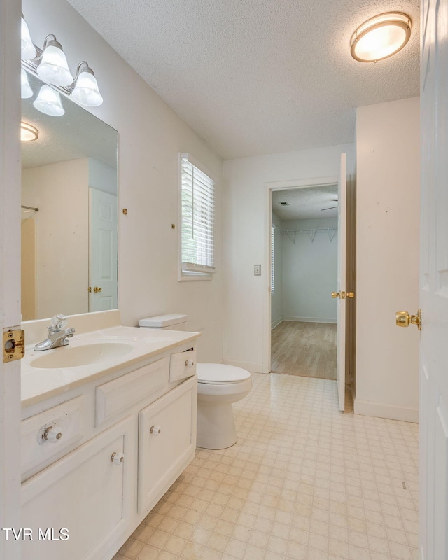 256 S Creek Ct, Kingsport, TN 37663 - bathroom with tile patterned floors, a textured ceiling, and vanity