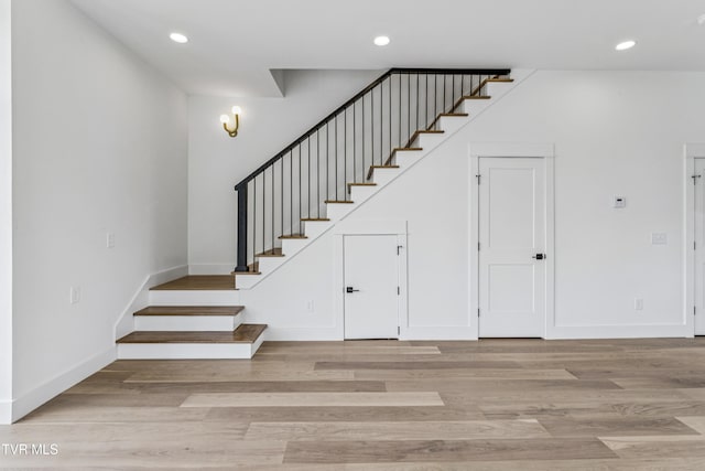 1533 Pactolas Rd Unit 107, Johnson City, TN 37604 - staircase with wood finished floors and recessed lighting