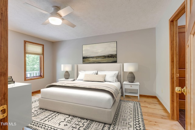 19435 Greenbriar Ln Unit 0, Bristol, VA 24202 - bedroom featuring light wood finished floors, a textured ceiling, and ceiling fan