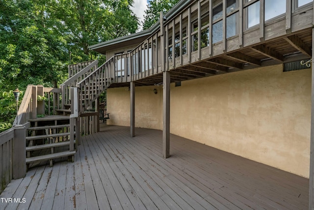 22627 Montego Bay Rd, Abingdon, VA 24211 - wooden terrace featuring stairs