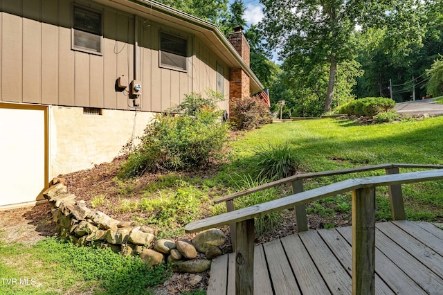 22627 Montego Bay Rd, Abingdon, VA 24211 - view of grassy yard featuring a wooden deck