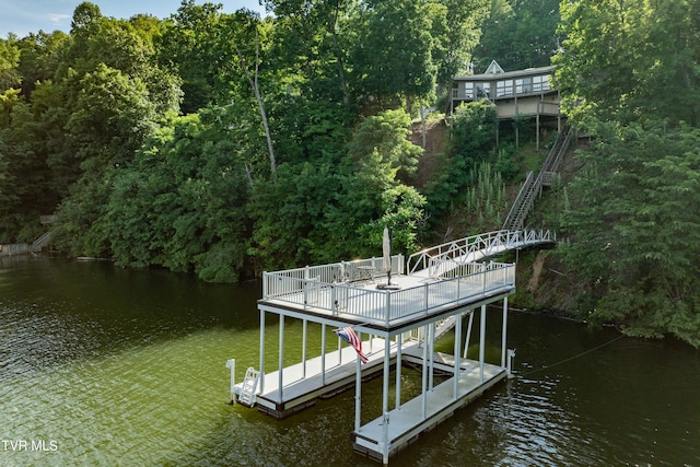 22627 Montego Bay Rd, Abingdon, VA 24211 - dock featuring a water view and stairway