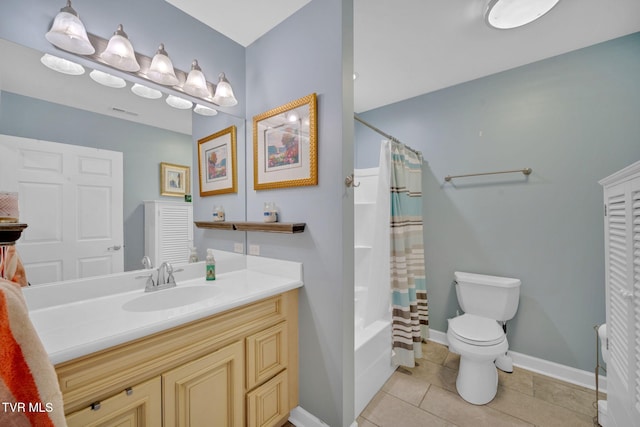 788 Watauga Rd, Watauga, TN 37694 - full bath with vanity, tile patterned flooring, and shower / tub combo