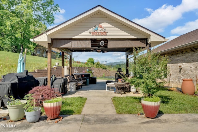 788 Watauga Rd, Watauga, TN 37694 - fenced backyard featuring a gazebo and a patio area